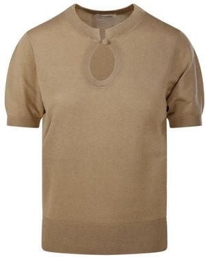 By Malene Birger Round-Neck Knitwear - Natural