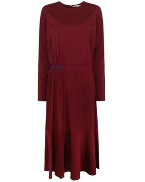 Stella McCartney Kleedjes ,Rood ,Leer Dorothy Midi-Jurk