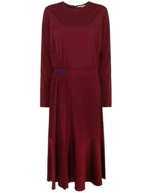 Stella McCartney Kleedjes ,Rood ,Leer Dorothy Midi-Jurk