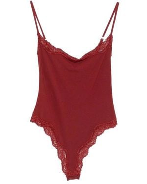 Skims Tops ,Rood ,Katoen Fits Everybody Lace Cami Bodysuit