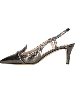 P.A.R.O.S.H. Schoenen ,Grijs ,Leer Lizhoe Slingback Pomp - Bruin