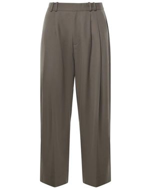 Studio Nicholson Broeken ,Groen ,Wol Line Pant - Grijs