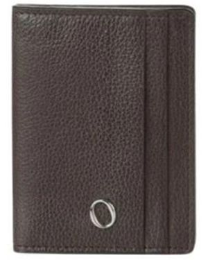 Orciani Accessoires ,Bruin ,Leer Portacarte A Libro Chevrette - Grijs