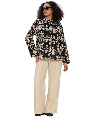 Object Overhemden ,Zwart ,Katoen Objroya L/S Lo Shirt