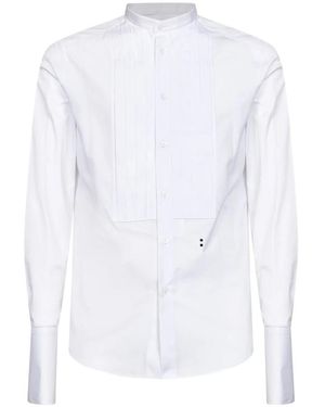 Fendi Overhemden ,Wit ,Katoen Slim-Fit Shirt
