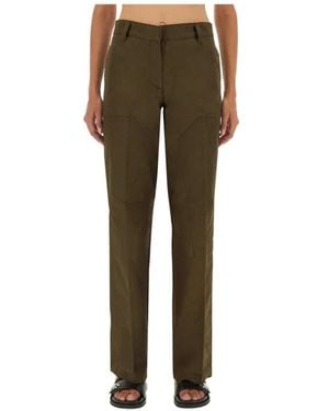 Tory Burch Broeken ,Bruin ,Katoen Rechte Broek - Groen