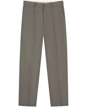 OLAF HUSSEIN Straight Trousers - Grey