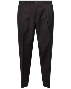 BRIGLIA Slim-Fit Trousers - Black