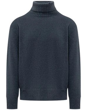 Amaranto Truien & Vesten ,Blauw ,Dolcevita Turtleneck