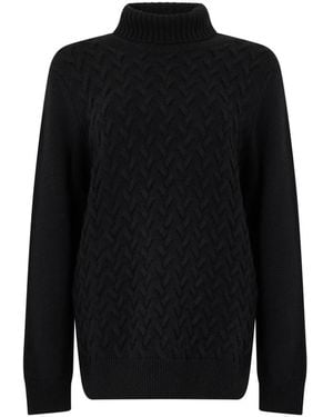 Moorer Pullover Met Hoge Hals - Zwart