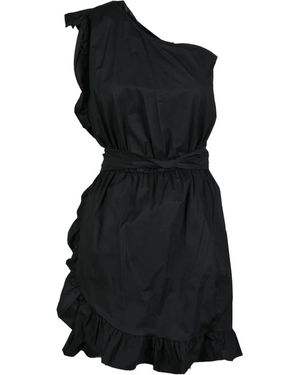 Giulia N Couture Elegantes baumwollkleid - Schwarz