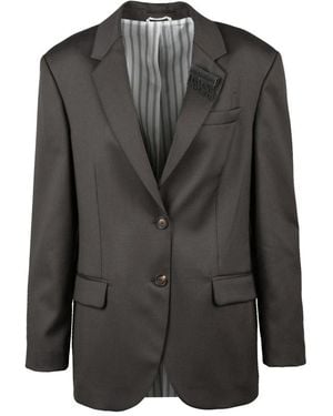 Brunello Cucinelli Giacca Stondata - Zwart