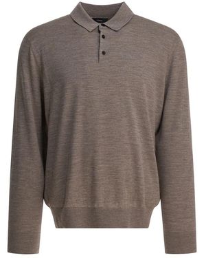 Vince Luxe Merinowol Kasjmier Poloshirt - Bruin