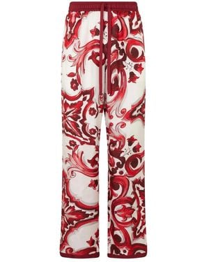 Dolce & Gabbana Wide Trousers - Red