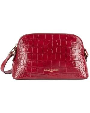 Lancaster Demi Lune Exo Reißverschluss Ledertasche - Rot