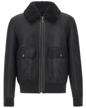 Belstaff Jassen ,Zwart ,Northwind Shearling Jacket - Grijs