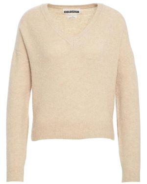Crush V-Neck Knitwear - Naturel