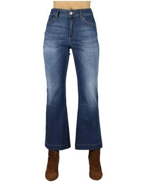 Shaft Flare Jeans - Blue