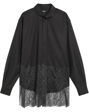 Fendi Lange Mouwen Shirt - Zwart