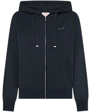 Sun 68 Hoodies & Sweatvesten ,Blauw ,Katoen Zipsweaters