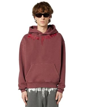 Palm Angels Burgundy Logo Hoodie - Rot