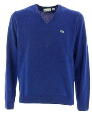 Lacoste V-Neck Knitwear - Blu