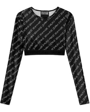 Versace Jeans Couture Long Sleeve T-Shirts - Black