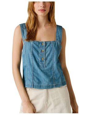 Pepe Jeans Sleeveless Tops - Blue