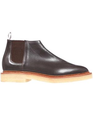 Thom Browne Tricolor leder stiefeletten thom e - Braun