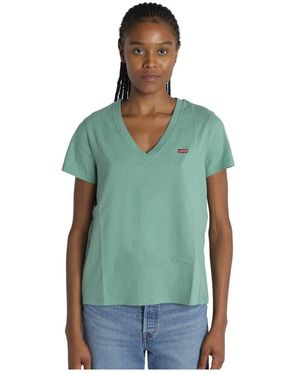 Levi's Tops ,Groen ,Katoen Perfect Vneck