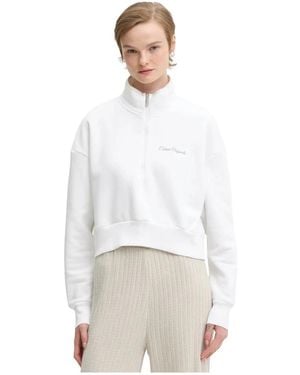 Colmar Fitness ,Wit ,Katoen Sweatshirt Met Borduring