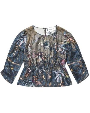 Munthe Overhemden ,Veelkleurig ,Blouses - Blauw