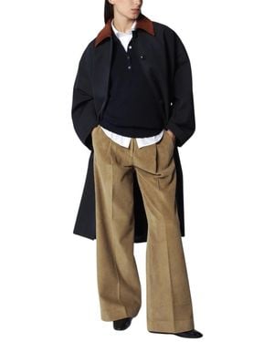Rohe Suede Collar Coat - Blauw