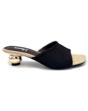 Jeannot Heeled Mules - Azul