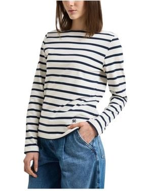 Semicouture Long Sleeve T-Shirts - Blue