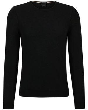 HUGO Round-Neck Knitwear - Nero
