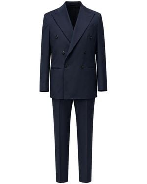 Franzese Collection Double Breasted Suits - Azul