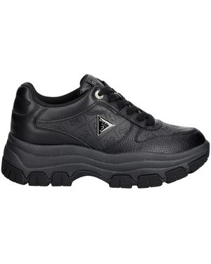 Guess Beneto Kunstleder-Sneaker - Schwarz