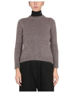 Raf Simons Truien & Vesten ,Grijs ,Mohair Crewneck Trui
