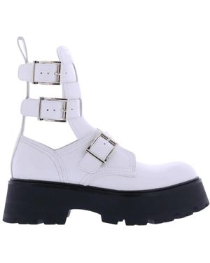 McQueen Lace-Up Boots - Azul