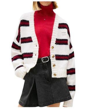 Tommy Hilfiger Alpaka-Strickjacke - Rot