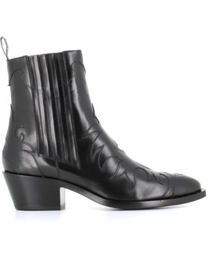 Sartore Botas texano de cuero negro