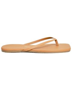 TKEES Schoenen ,Leer Lily Nudes Flip Flop - Bruin