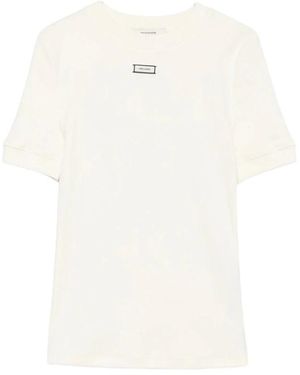 Entire studios Tops ,Wit ,T-Shirt Met Ronde Hals