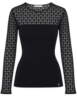 Patrizia Pepe Round-Neck Knitwear - Negro