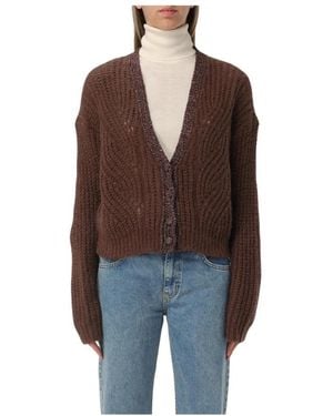 Liu Jo Lurex cardigan - Marrone