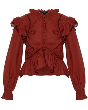 AllSaints Overhemden ,Rood ,Katoen Lima Top