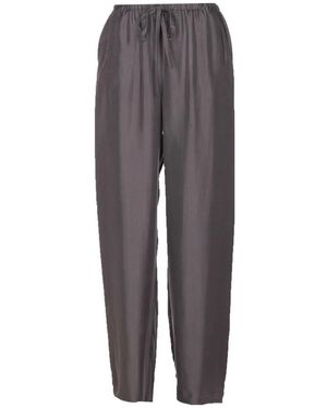 Alysi Broeken ,Grijs ,Twill Enzimato Ampio Broek