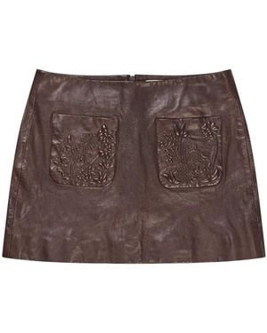 Munthe Leather Skirts - Marrón