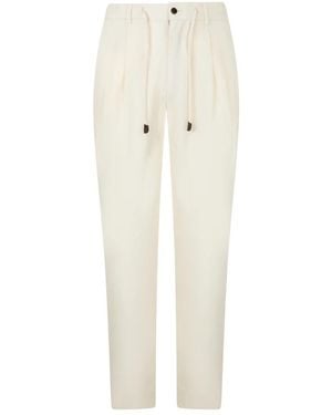 Moorer Anton Cropped Broeken - Naturel
